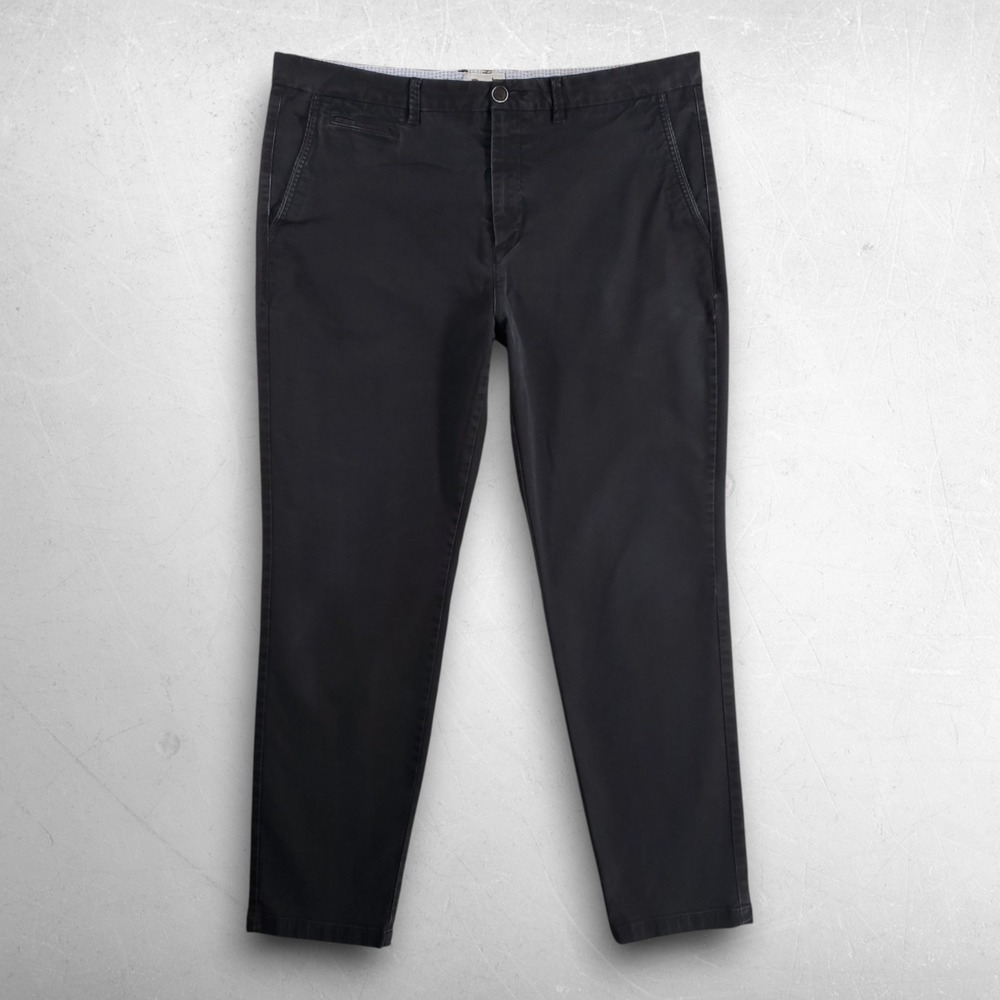 Perk Feel Good Chino Pants Men 38x32 Black Office Minimalist Quiet Luxury Preppy